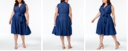 Anne Klein Plus Size Denim Wrap Dress